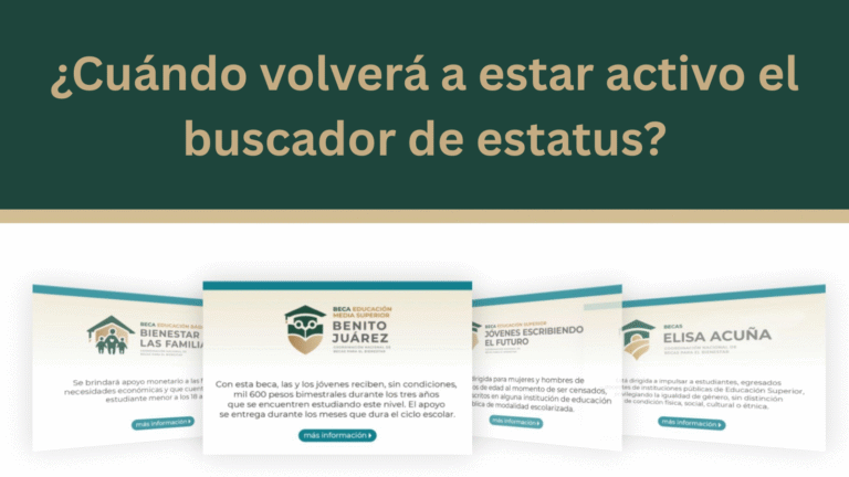 Cuándo volverá a funcionar el buscador de estatus de Becas Benito Juárez 4 ¿Cuándo volverá a funcionar el buscador de estatus de Becas Benito Juárez?