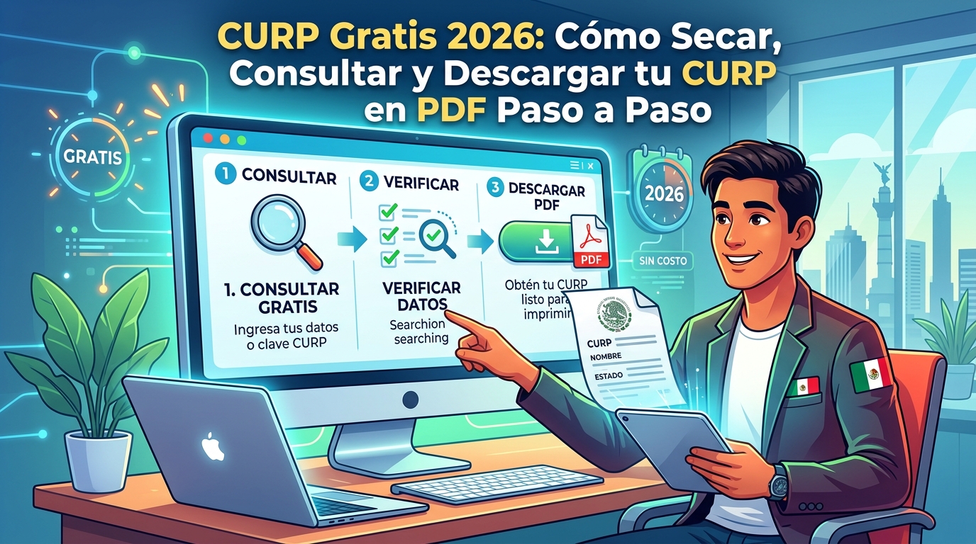 CURP Gratis 2026: Cómo Sacar, Consultar y Descargar tu CURP en PDF Paso a Paso