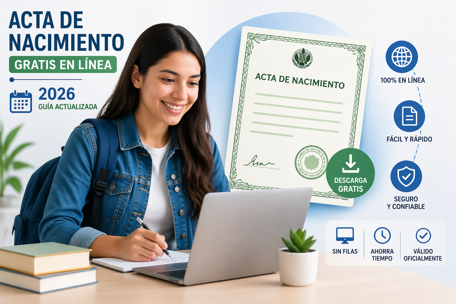 Acta de Nacimiento Gratis en Línea 2026