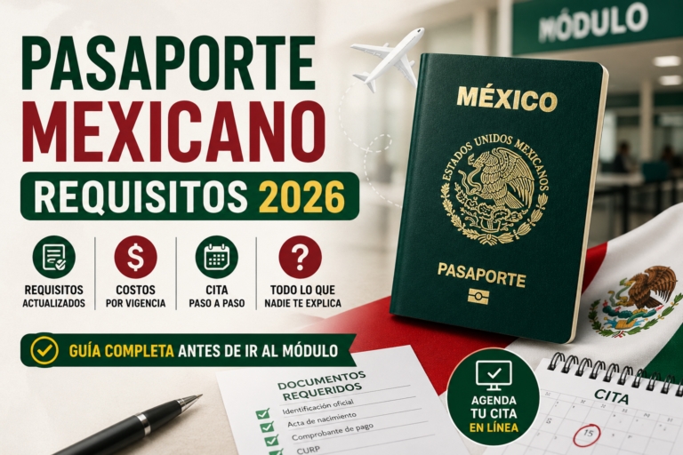 Pasaporte Mexicano Requisitos 2026