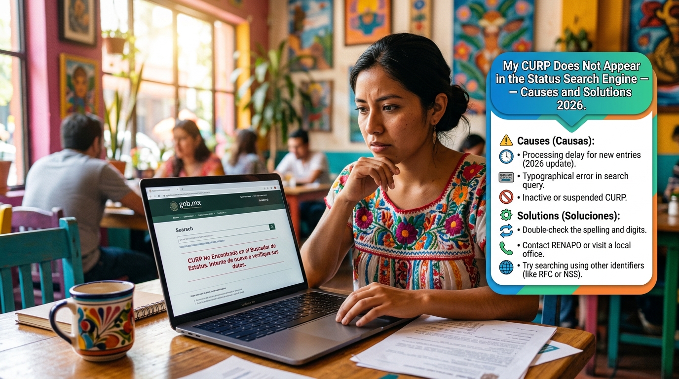 Mi CURP No Aparece en el Buscador de Estatus 2026 — Causas y Soluciones Paso a Paso